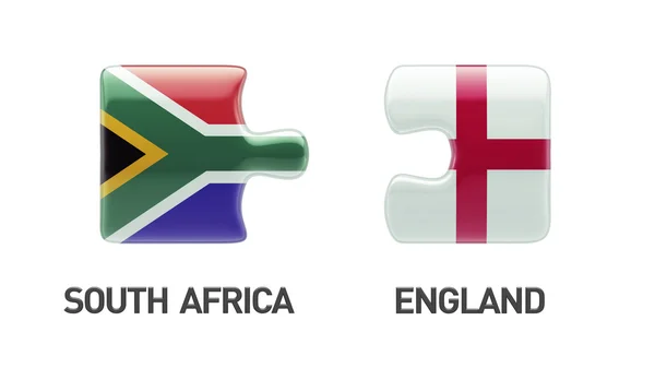 África do Sul Inglaterra Puzzle Concept — Fotografia de Stock