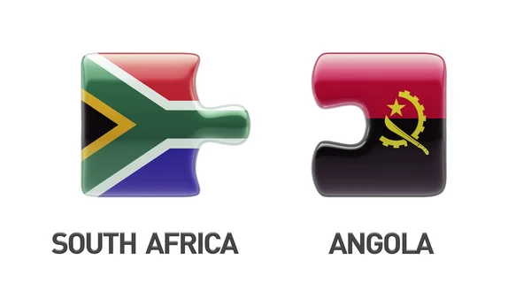 South Africa Angola  Puzzle Concept — Stock Photo, Image