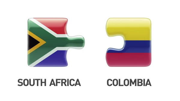 Jižní Afrika Kolumbie logická koncepce — Stock fotografie