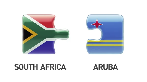 Jižní Afrika Aruba logická koncepce — Stock fotografie