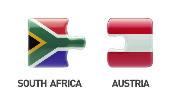 Republika Południowej Afryki Austria logiczne pojęcia — Zdjęcie stockowe