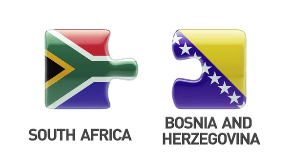 Jihoafrická republika Bosna a Hercegovina logická koncepce — Stock fotografie