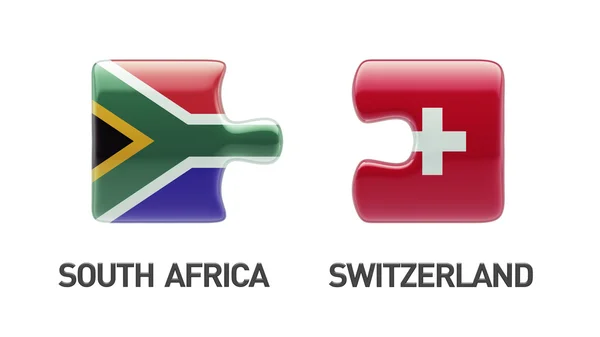 South Africa Switzerland  Puzzle Concept — Stock Photo, Image