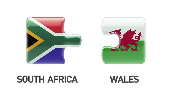 South Africa Wales  Puzzle Concept — Stock Photo, Image