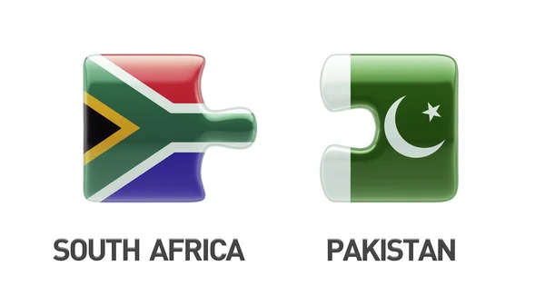 South Africa Pakistan  Puzzle Concept — Stock Photo, Image