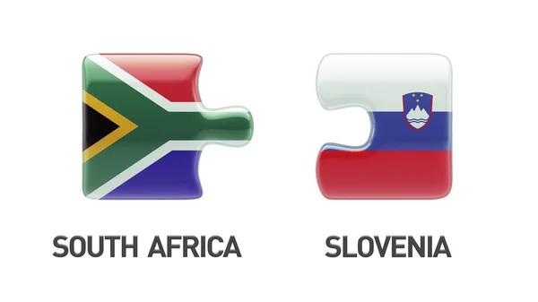Slowenien Südafrika Puzzle-Konzept — Stockfoto
