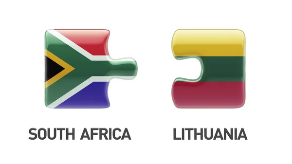 Lithuania South Africa  Puzzle Concept — Stock Photo, Image