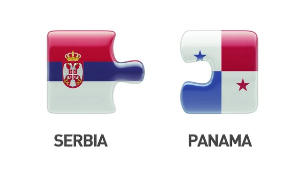 Servië Panama puzzel Concept — Stockfoto