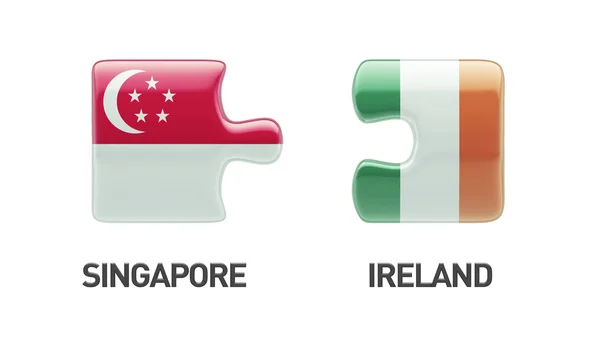 Singapore Irland Puzzle Concept - Stock-foto