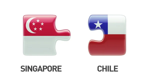 Singapore Chile  Puzzle Concept — Stock Photo, Image