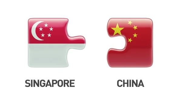 Singapur China Puzzle Concepto —  Fotos de Stock