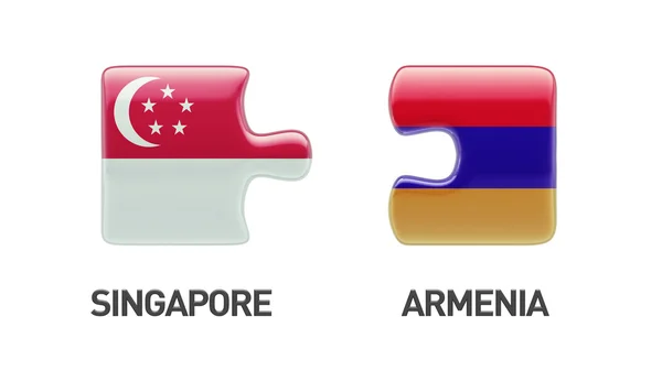 Singapur Armenia Puzzle Concepto — Foto de Stock