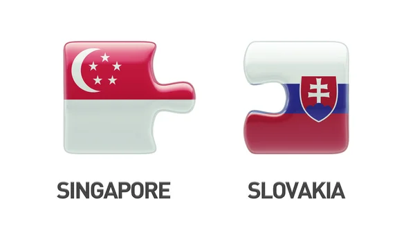 Slovacchia Singapore Puzzle Concept — Foto Stock