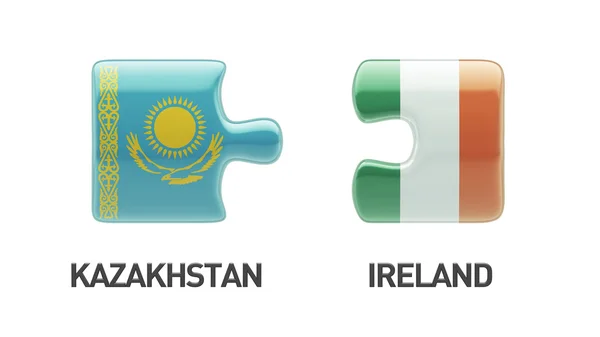 Καζακστάν έννοια παζλ Ιρλανδία — Φωτογραφία Αρχείου