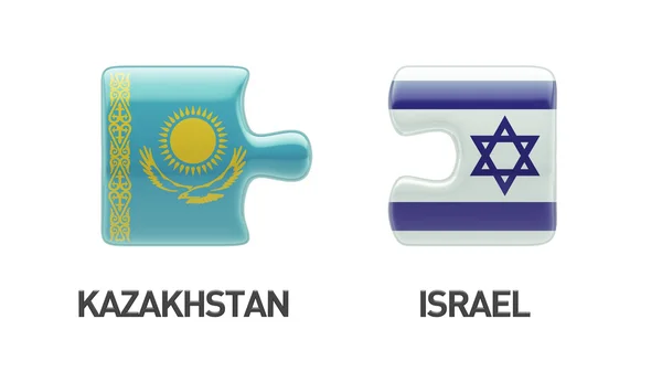 Kazachstan Izrael logiczne pojęcia — Zdjęcie stockowe