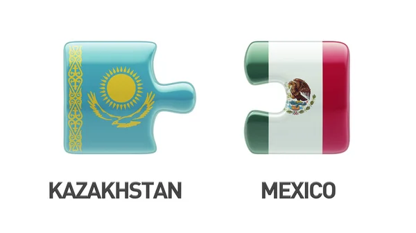 Kazachstan Mexico puzzel Concept — Stockfoto