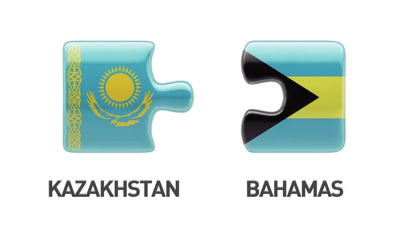 Kazachstan Bahama's puzzel Concept — Stockfoto