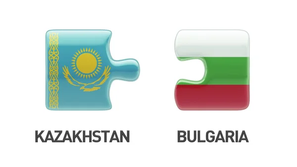 Kazachstan Bulgarije puzzel Concept — Stockfoto