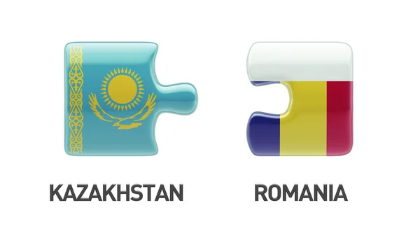 Kazachstan Roemenië puzzel Concept — Stockfoto