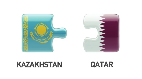 Koncepcja logiczne Katar Kazachstan — Zdjęcie stockowe