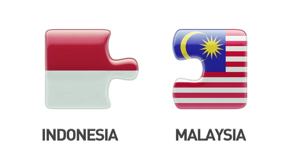 인도네시아 말레이시아 퍼즐 개념 — 스톡 사진