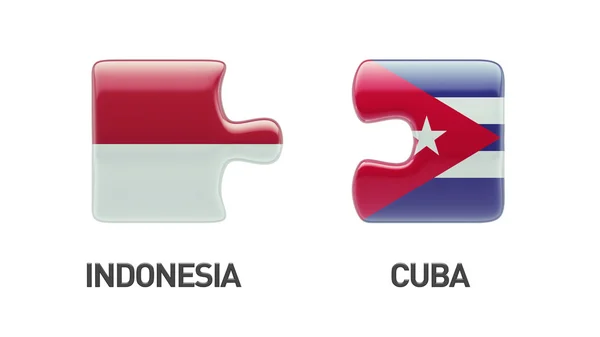 Endonezya Küba bulmaca kavramı — Stok fotoğraf