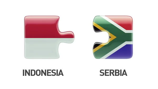 Indonesia Sudafrica Puzzle Concept — Foto Stock