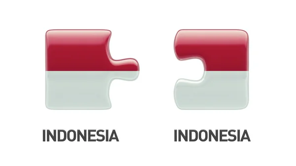 Konsep Puzzle Indonesia — Stok Foto