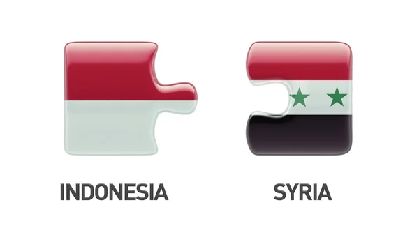 Syrië Indonesië puzzel Concept — Stockfoto