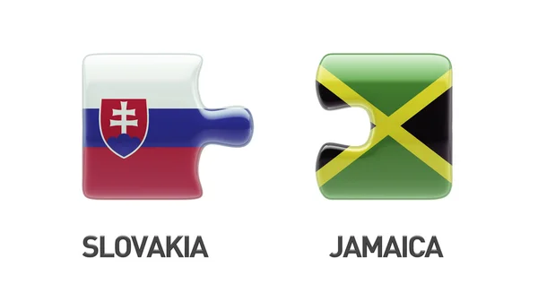 Slowakei Jamaica Puzzle-Konzept — Stockfoto
