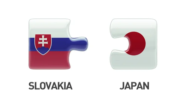 Slovakien Japan pussel koncept — Stockfoto