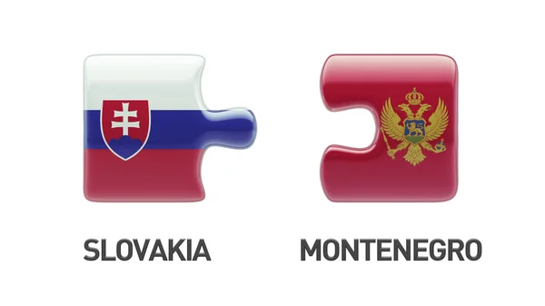 Eslováquia Montenegro Puzzle Concept — Fotografia de Stock