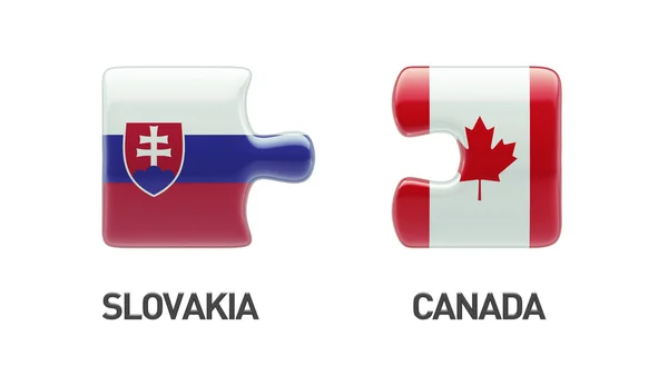 Slovakia Canada  Puzzle Concept — Stock Photo, Image