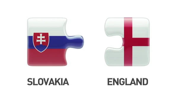 Slovakia England  Puzzle Concept — Stock Photo, Image