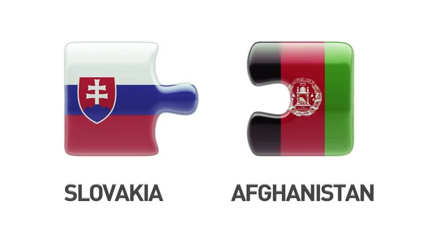 Slowakei Afghanistan Puzzle-Konzept — Stockfoto