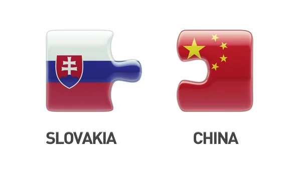 スロバキア中国パズル コンセプト — ストック写真