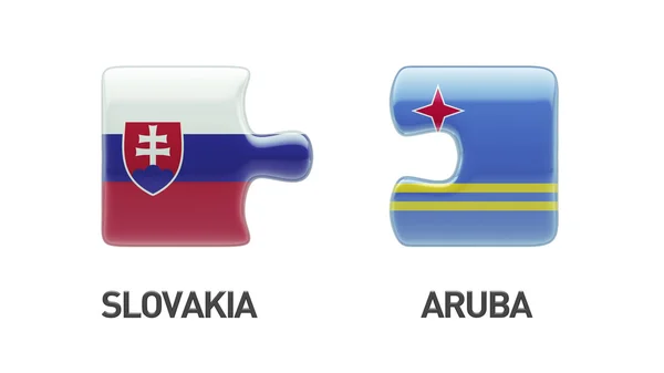 斯洛伐克阿鲁巴拼图概念 — 图库照片