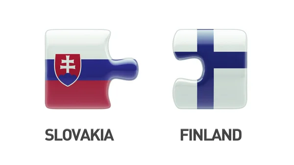 Eslováquia Finlândia Puzzle Concept — Fotografia de Stock