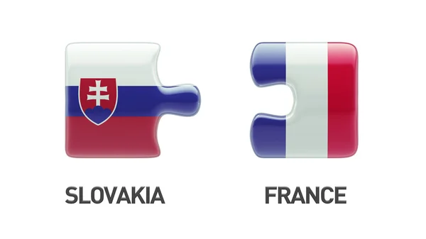 Slovakia France  Puzzle Concept — Stock Photo, Image
