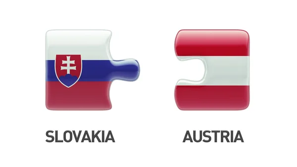 Slovakia Austria  Puzzle Concept — Stock Photo, Image