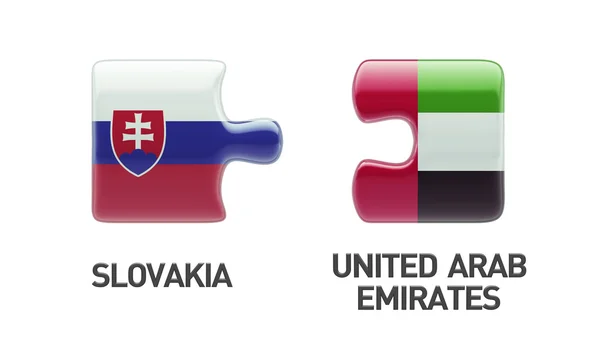 Slovaquie Émirats arabes unis Puzzle Concept — Photo