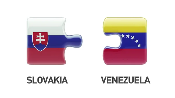 Slowakei Venezuela Puzzle-Konzept — Stockfoto
