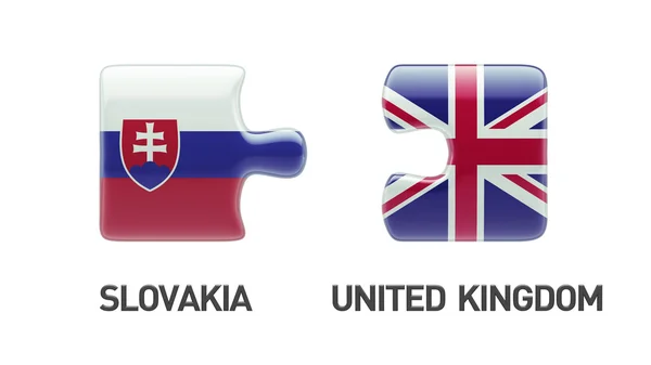 슬로바키아 영국 퍼즐 개념 — 스톡 사진
