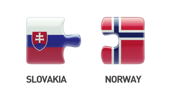 Slowakije Noorwegen puzzel Concept — Stockfoto