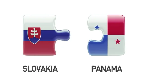 Slovakia Panama  Puzzle Concept — Stock Photo, Image