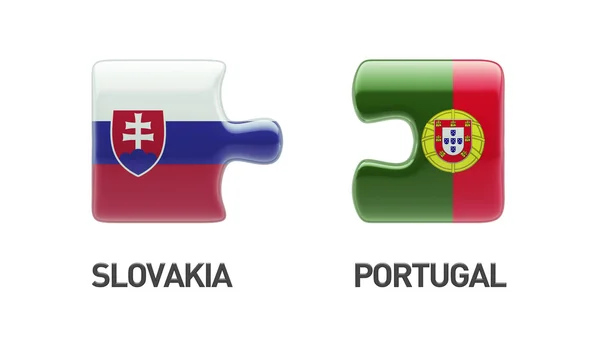 Slovakia Portugal  Puzzle Concept — Stock Photo, Image