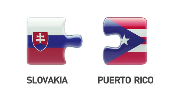 Slovakia Puerto Rico Puzzle-konsept – stockfoto