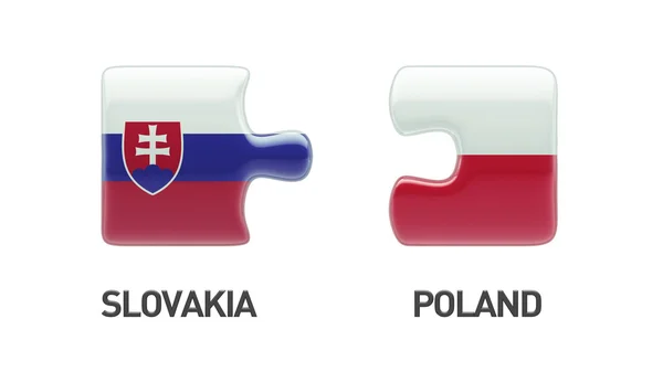 Poland Slovakia  Puzzle Concept — Stock Photo, Image