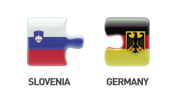 Slovenia Germania Puzzle Concept — Foto Stock