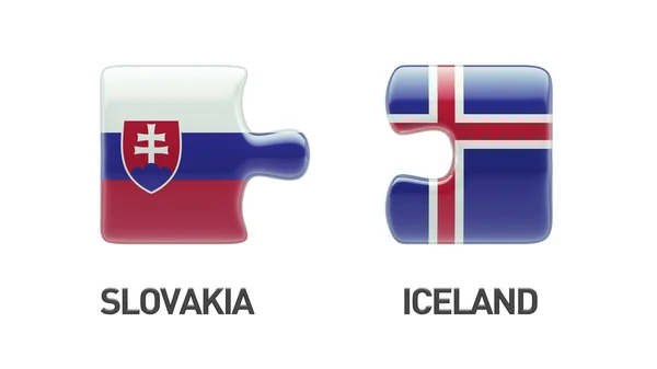 İzlanda Slovakya bulmaca kavramı — Stok fotoğraf